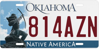 OK license plate 814AZN