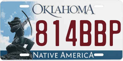OK license plate 814BBP