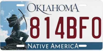 OK license plate 814BFO