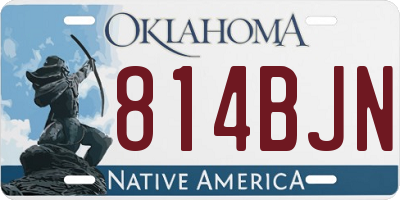 OK license plate 814BJN