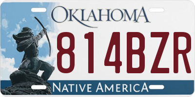 OK license plate 814BZR