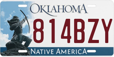 OK license plate 814BZY