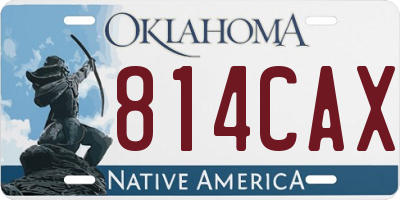 OK license plate 814CAX
