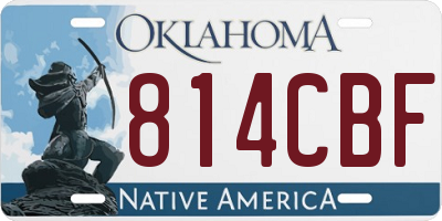 OK license plate 814CBF