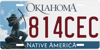 OK license plate 814CEC