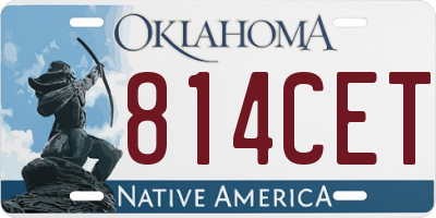 OK license plate 814CET