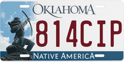 OK license plate 814CIP