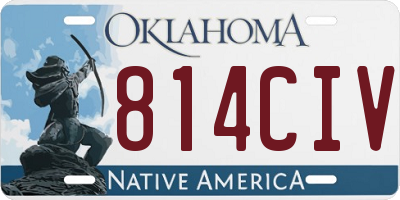 OK license plate 814CIV