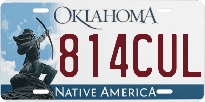 OK license plate 814CUL