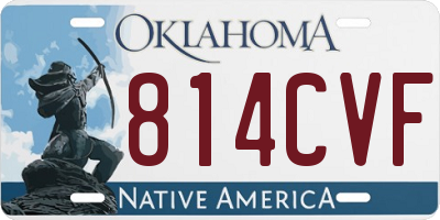 OK license plate 814CVF