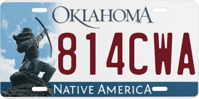 OK license plate 814CWA