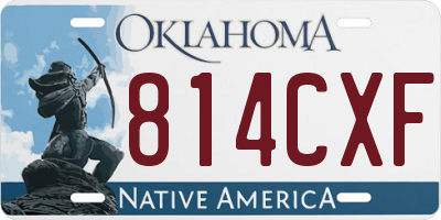 OK license plate 814CXF