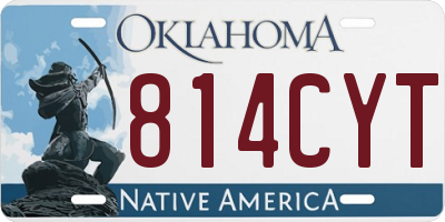OK license plate 814CYT