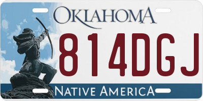 OK license plate 814DGJ