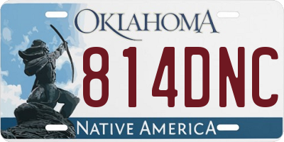 OK license plate 814DNC
