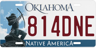 OK license plate 814DNE