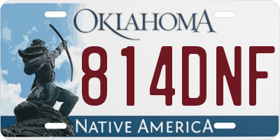 OK license plate 814DNF