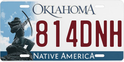 OK license plate 814DNH