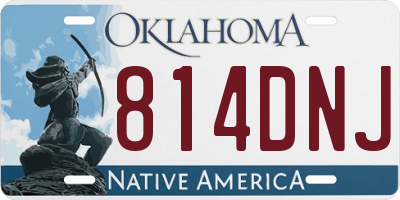 OK license plate 814DNJ