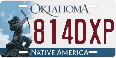 OK license plate 814DXP