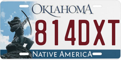 OK license plate 814DXT