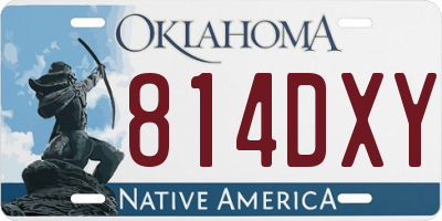 OK license plate 814DXY