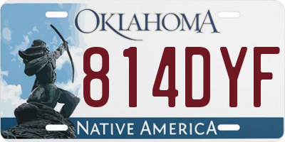 OK license plate 814DYF