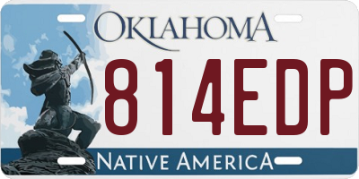 OK license plate 814EDP