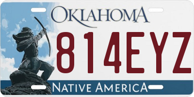 OK license plate 814EYZ