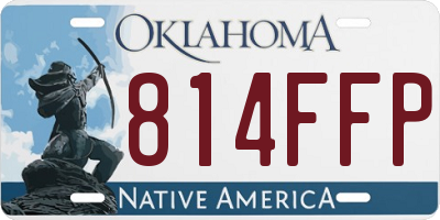 OK license plate 814FFP