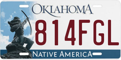 OK license plate 814FGL
