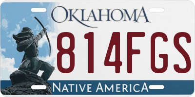 OK license plate 814FGS