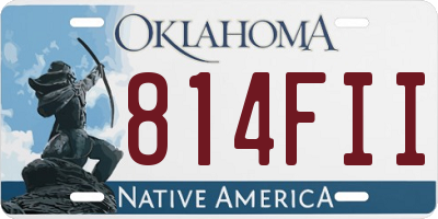 OK license plate 814FII