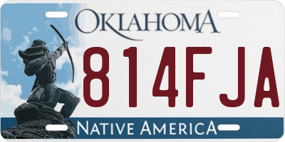 OK license plate 814FJA