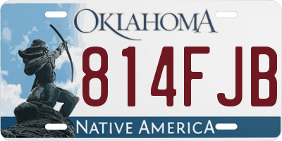 OK license plate 814FJB