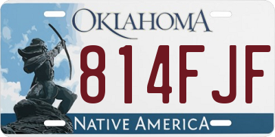 OK license plate 814FJF