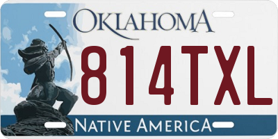 OK license plate 814TXL