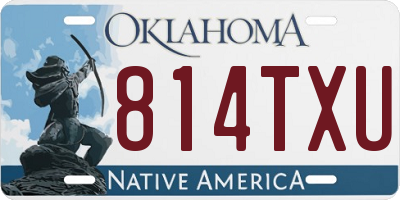 OK license plate 814TXU