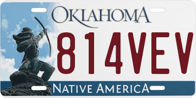 OK license plate 814VEV