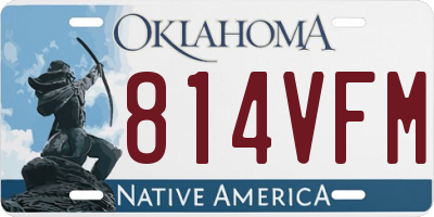 OK license plate 814VFM