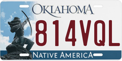 OK license plate 814VQL