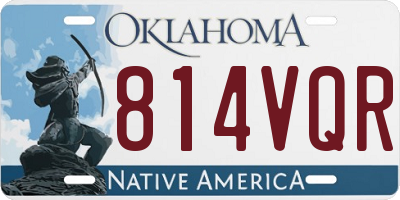 OK license plate 814VQR