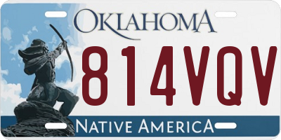 OK license plate 814VQV