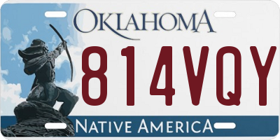 OK license plate 814VQY