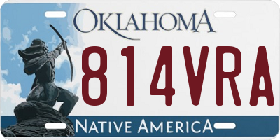OK license plate 814VRA