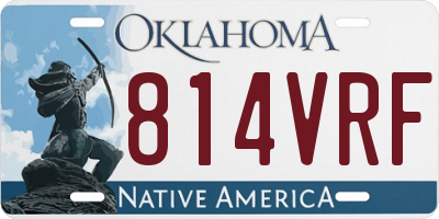OK license plate 814VRF
