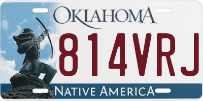 OK license plate 814VRJ