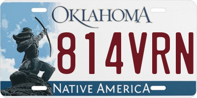 OK license plate 814VRN