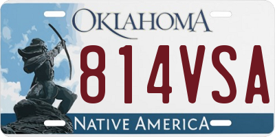 OK license plate 814VSA