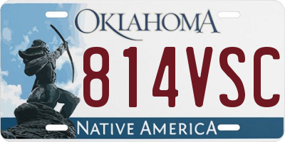OK license plate 814VSC